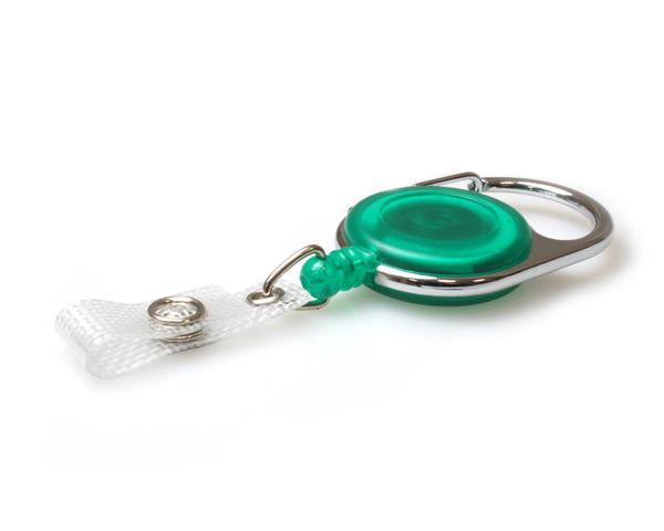 BLUE CARABINER ID BADGE REELS WITH STRAP CLIP (PACK OF 50)