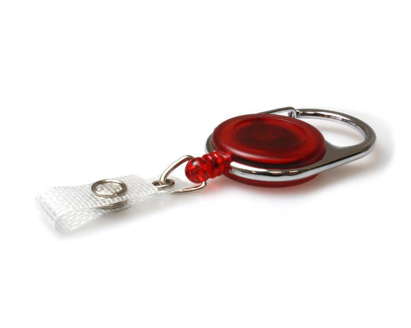 BLUE CARABINER ID BADGE REELS WITH STRAP CLIP (PACK OF 50)