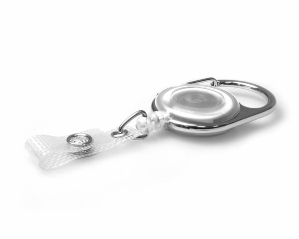 BLUE CARABINER ID BADGE REELS WITH STRAP CLIP (PACK OF 50)