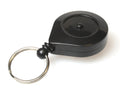 BLACK ID BADGE REELS WITH RATCHET & KEY RING (PACK OF 50)