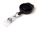 BLACK ATTACHING ID BADGE REELS WITH STRAP CLIP (PACK OF 50)