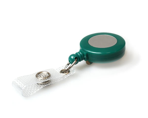 BLACK ID BADGE REELS WITH STRAP CLIP (PACK OF 50)