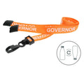ORANGE GOVERNOR LANYARDS WITH PLASTIC J CLIP (PACK OF 100)