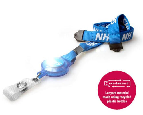 15MM NHS LANYARDS WITH DOUBLE BREAKAWAY AND INTEGRATED CARD REEL (PACK OF 100)