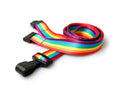 RAINBOW LANYARDS WITH PLASTIC J-CLIP (PACK OF 100)
