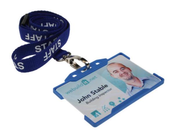 BLUE STAFF LANYARDS WITH METAL LOBSTER CLIP (PACK OF 100)
