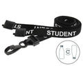 BLACK STUDENT LANYARDS WITH PLASTIC J CLIP (PACK OF 100) [L-B-STUDENTBKP]