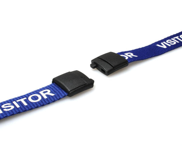 BLUE VISITOR LANYARDS WITH METAL LOBSTER CLIP (PACK OF 100)