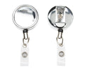 CHROME ID BADGE REELS WITH STRAP CLIP (PACK OF 50)